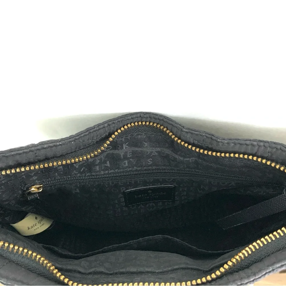 KATE SPADE Black Wilson Road Quilted Dessi Bag Crossbody Handbag Purse - Picture 9 of 15